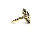 Ring - 18 karaat Geel goud - 5.00ct. tw. Saffier - Diamant, Handtassen en Accessoires, Ringen, Nieuw