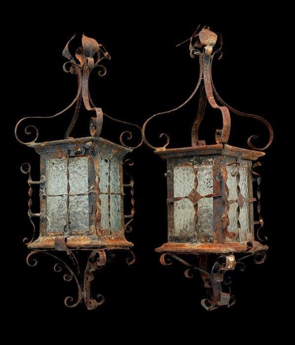 Lantaarn (2) - Lampionnetjes van de Kapel - IJzer, Antiek en Kunst, Antiek | Overige Antiek