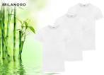 Tweedekans | Milanoro - 3 zachte bamboe T-shirts - Wit -, Kleding | Dames, Ophalen of Verzenden, Nieuw