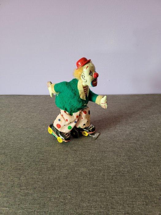 TPS - Blikken speelgoed - Mechanical Clown On Roller Skates,, Antiek en Kunst, Antiek | Speelgoed