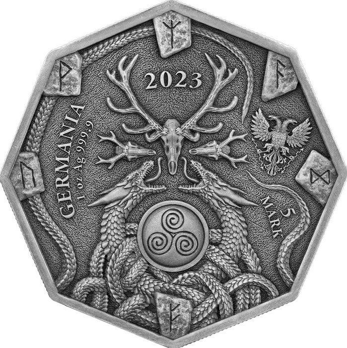 Duitsland. 5 Mark 2023 Witchcraft: Seeress Ritual 1 oz, Postzegels en Munten, Munten | Europa | Niet-Euromunten