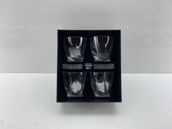 Veiling - Whisky set - 8 ijs Basaltsteen - Wiskey 4 Glazen, Verzamelen, Glas en Drinkglazen