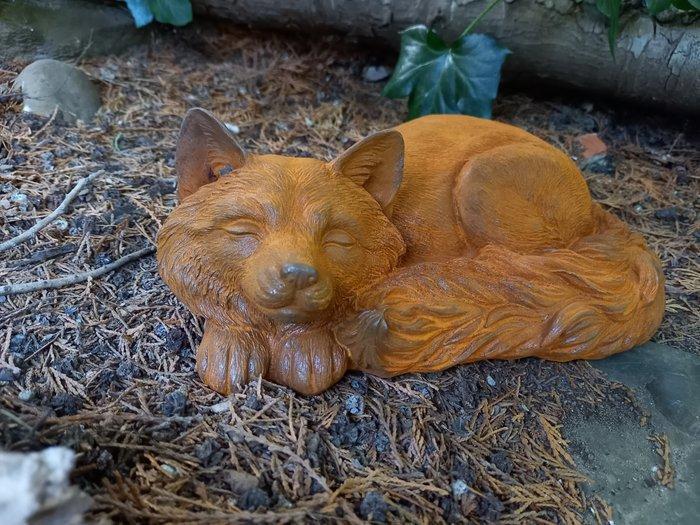 sculptuur, Tuinbeeld Liggende Vos - 29 cm - Gietijzer, Antiek en Kunst, Curiosa en Brocante