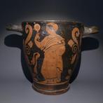 Oud-Grieks, Magna Graecia Aardewerk Grote Skyfus. 25 cm L., Verzamelen