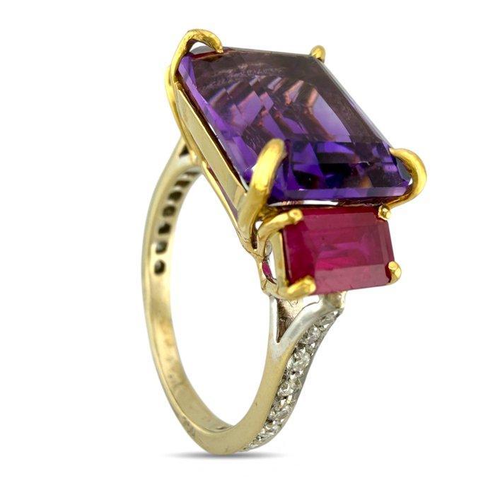 Ring - 18 karaat Geel goud, Exclusieve 18K witte en gele, Handtassen en Accessoires, Ringen