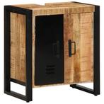 vidaXL Badkamerkast 55x35x60 cm Massief Hout Ruw Mango, Huis en Inrichting, Badkamer | Badkamermeubels, Verzenden, Nieuw