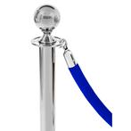 Afzetkoord | Verchroomd/Blauw (Velours) | 150cm Luxus, Verzenden, Nieuw in verpakking