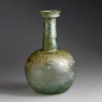 Oud-Romeins, Keizerrijk Glas Fles met mondstuk en rand - 178