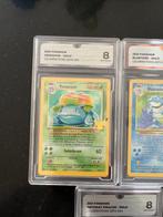 Pokémon - 3 Graded card - Venusaur, Blastoise, Pikachu Foil,