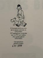 Tintin - Le Lotus bleu - colorisation inédite - tirage, Boeken, Nieuw