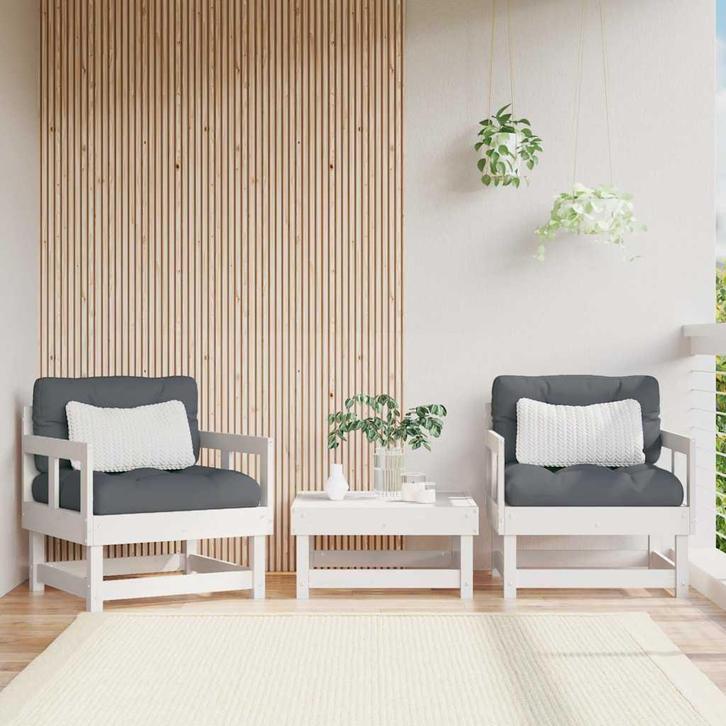 Tuinstoelen wit | Retour Deal | 43% Korting!, Tuin en Terras, Tuinstoelen, Nieuw, Hout, Verzenden