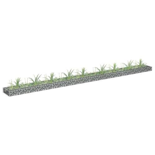 vidaXL Gabion plantenbak verhoogd 360x30x10 cm, Tuin en Terras, Bloempotten, Nieuw, Verzenden