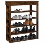 vidaXL Schoenenrek 80x30x98 cm bewerkt hout gerookt, Verzenden, Nieuw