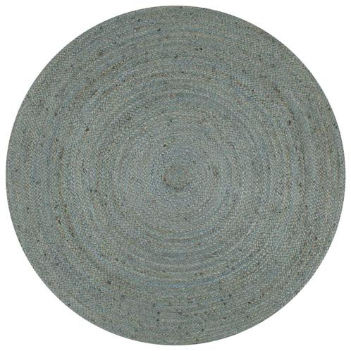 vidaXL Vloerkleed handgemaakt rond 90 cm jute olijfgroen, Huis en Inrichting, Stoffering | Tapijten en Vloerkleden, Nieuw, Verzenden
