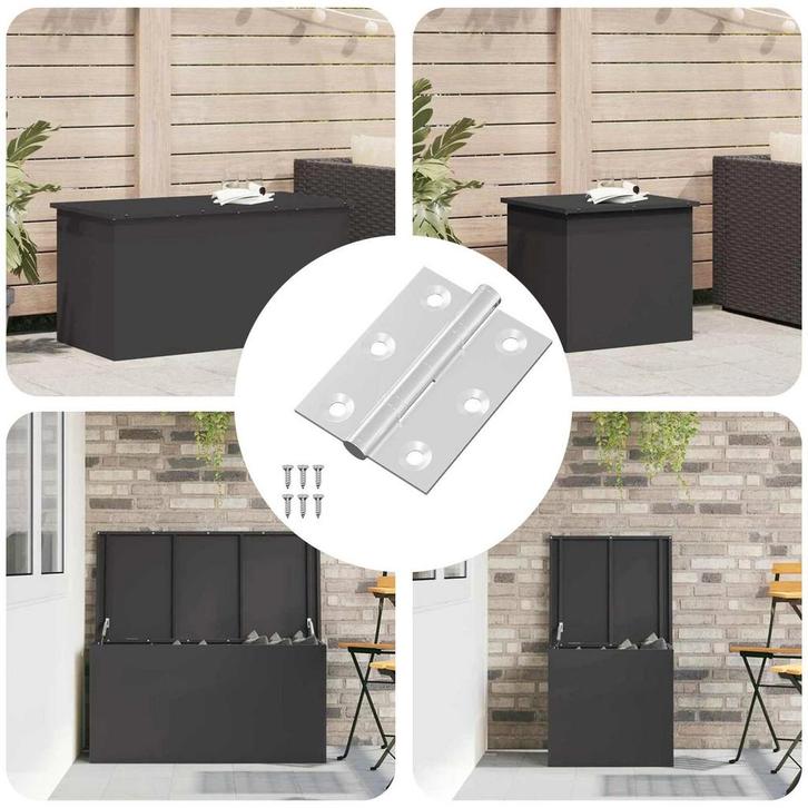 vidaXL Scharnier 720 pcs Zilver 50 x 38 x 1,3 mm Staal, Doe-het-zelf en Bouw, Hang- en Sluitwerk, Nieuw, Verzenden