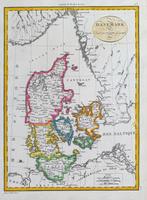 Europa, Kaart - Denemarken, Scandinavië, Denemarken, Zweden,, Livres, Atlas & Cartes géographiques