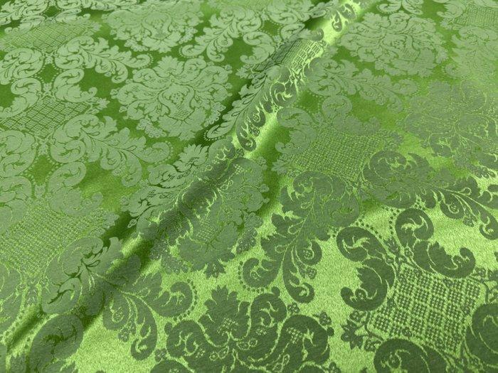 De betovering van groen: Damaststof voor luxe bekleding –, Antiek en Kunst, Antiek | Tapijten, Tafelkleden en Textiel