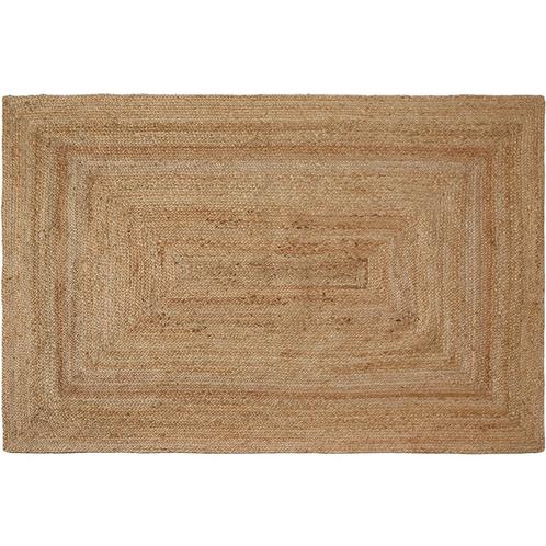tectake Handgeweven vloerkleed Glim van jute, boho-stijl - 1, Huis en Inrichting, Stoffering | Tapijten en Vloerkleden, Verzenden