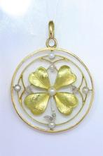 Hanger - 18 karaat Geel goud Diamant (Natuurlijk) - Parel -