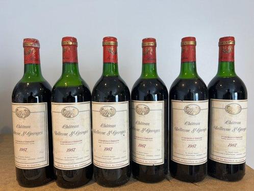 1987 Chateau Bellevue Saint Georges - Saint-Émilion - 6, Verzamelen, Wijnen