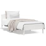 Bedframe Wit 140x200 | OP = OP, 100 cm, Eenpersoons, Verzenden, Wit
