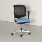 Giroflex 434 bureaustoel, blauw / zwart mesh, 2D armleggers, Ophalen of Verzenden, Gebruikt