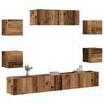 vidaXL Ensemble de meuble TV mural 7 pcs vieux bois bois, Verzenden