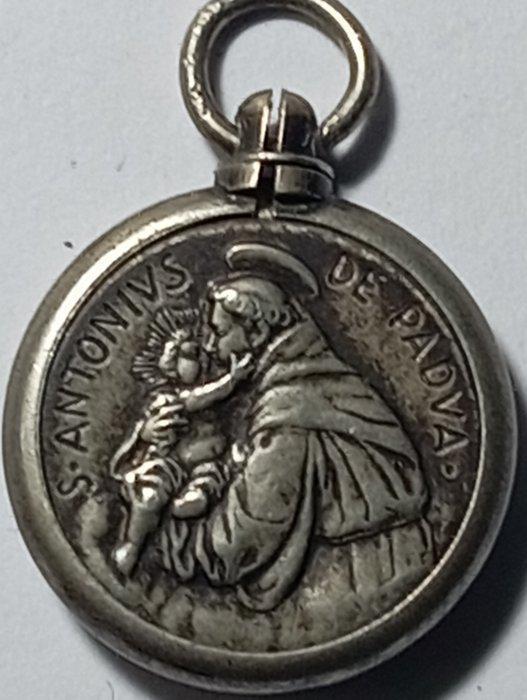 Reliekhouder - Verzilverd, Glas, Textiel - 1850-1900 - Sant, Antiek en Kunst, Kunst | Niet-Westerse kunst