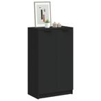 vidaXL Schoenenkast 59x35x100 cm bewerkt hout zwart, Verzenden, Nieuw