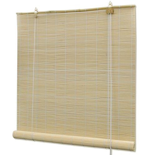 vidaXL Rolgordijn 120x220 cm bamboe natuurlijk, Maison & Meubles, Ameublement | Rideaux & Stores à lamelles, Envoi