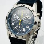 Seiko - Chronograph Military Dark Blue and Yellow and White