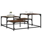 vidaXL Salontafel 87,5x87,5x40 cm bewerkt hout bruin, Verzenden, Nieuw