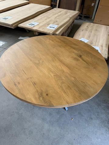 Eettafel rond, mangohout (nieuw, A-keuze), Huis en Inrichting, Tafels | Eettafels, Nieuw, Overige houtsoorten