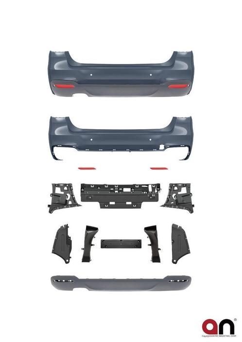 M-Pakket Achter Bumper Dubbel Uitlaat Links BMW F34 GT B2590, Auto-onderdelen, Carrosserie, Nieuw, BMW, Achter, Bumper