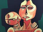 Oswaldo Guayasamin (1919-1999) - Moeder en kind, Antiek en Kunst