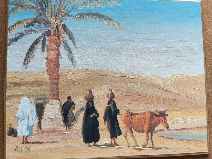Piero Monti (1910-1994) - Pozzo a Luxor, Antiek en Kunst, Kunst | Schilderijen | Klassiek