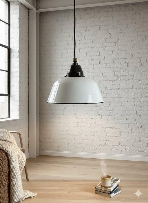 szarvasi - Plafondlamp - Emaille, IJzer, Antiquités & Art, Antiquités | Assiettes décoratives & Carrelages