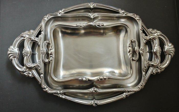 Alessi - alfra alessi - Dienblad (5) - Staal - dienbladen, Antiek en Kunst, Antiek | Meubels | Tafels