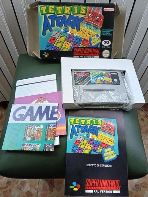 Nintendo - Snes - 4 Super Nintendo games - Tetris Attack,, Games en Spelcomputers, Spelcomputers | Overige Accessoires