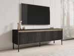 Meubella TV-Meubel Timoteo mat zwart 170 cm, Huis en Inrichting, Overige materialen, Verzenden, 150 tot 200 cm, Nieuw