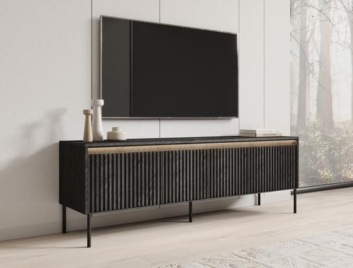 Meubella TV-Meubel Timoteo mat zwart 170 cm, Huis en Inrichting, Kasten |Televisiemeubels, 25 tot 50 cm, Nieuw, 150 tot 200 cm