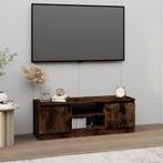 vidaXL Meuble TV avec porte Chêne fumé 102x30x36 cm, Maison & Meubles, Armoires | Mobilier de télévision, Verzenden, Neuf