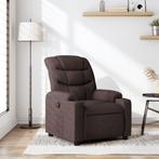 vidaXL Fauteuil inclinable Marron foncé Tissu, Maison & Meubles, Verzenden, Neuf