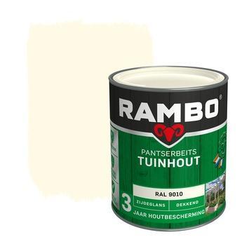 Rambo Pantserbeits Tuinhout Zijdeglans Dekkend RAL 9010, Bricolage & Construction, Peinture, Vernis & Laque, Envoi