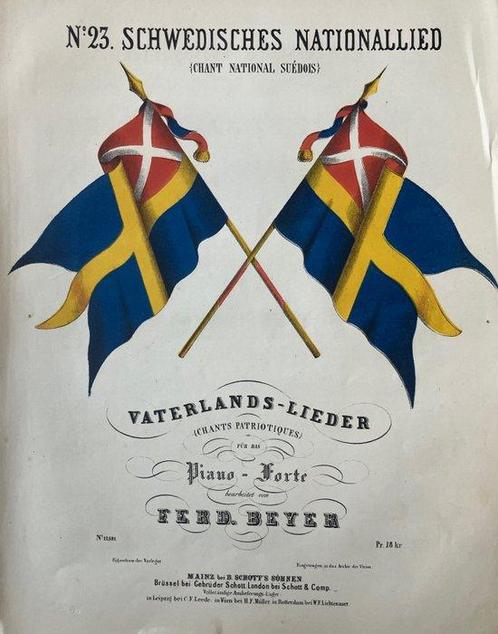 Ferdinand Beyer - Schwedisches Nationallied (Chant National, Antiek en Kunst, Antiek | Boeken en Manuscripten