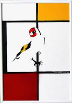 Jos Verheugen - Free after Mondrian, with goldfinch (A238)