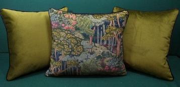 Ensemble doreillers en tissu « velours Ruskin », par GP & J