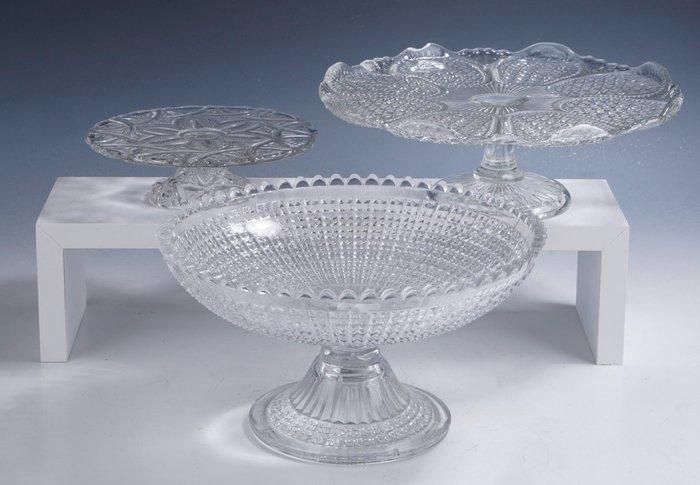 Val Saint Lambert - Taartschaal (3) - Transparante art deco, Antiek en Kunst, Kunst | Designobjecten