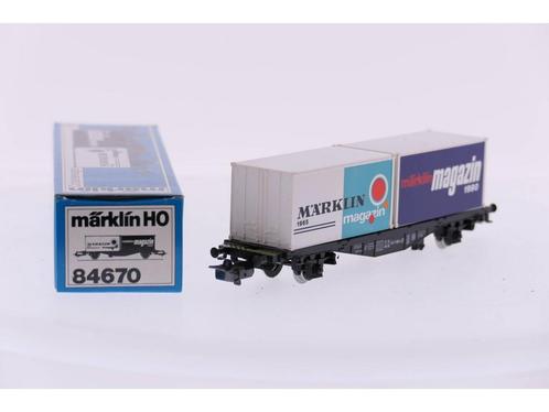 Schaal H0 Märklin 84670 Container Wagen Märklin Magazin 1., Hobby en Vrije tijd, Modeltreinen | H0, Overige typen, Zo goed als nieuw