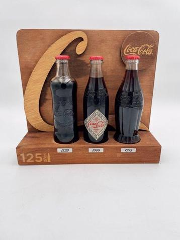 Coca-Cola - Reclamebord - 125 jaar - Glas, Hout beschikbaar voor biedingen
